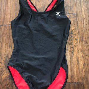 TYL reversible racing suit.  Black and red.